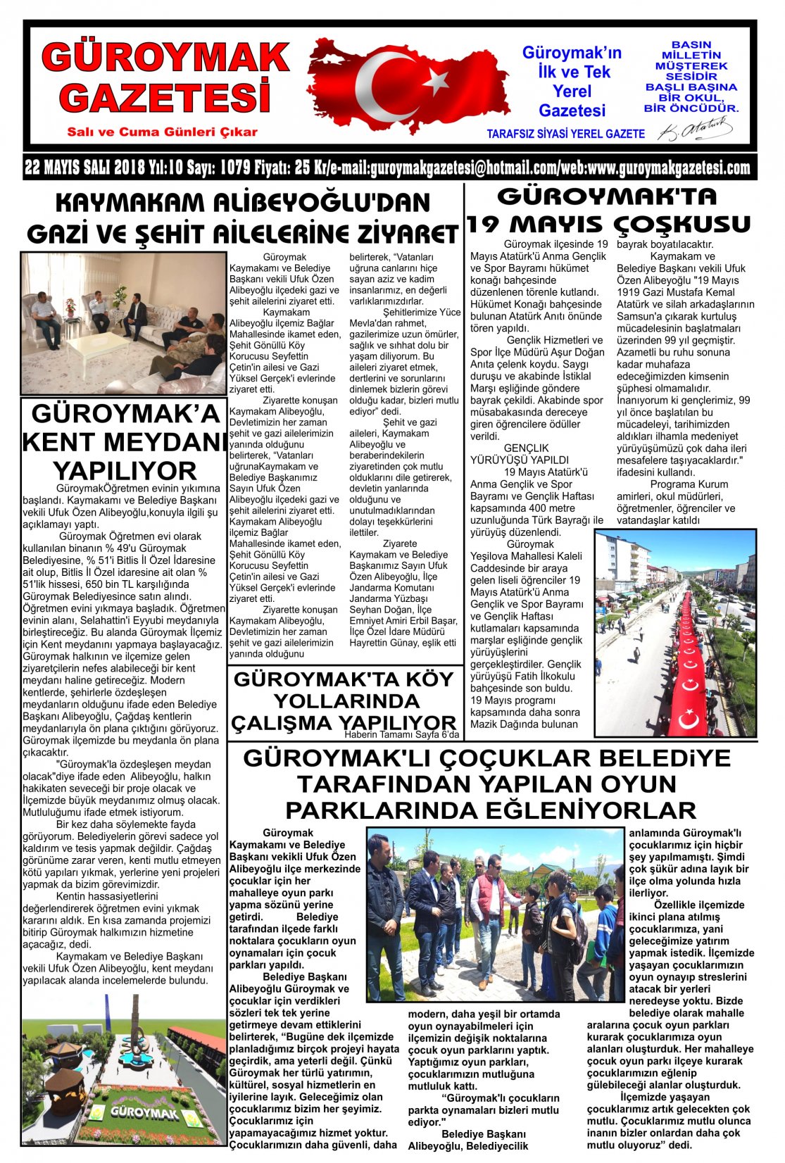 Güroymak Gazetesi 1-01.jpg Sayılı Gazete Küpürü