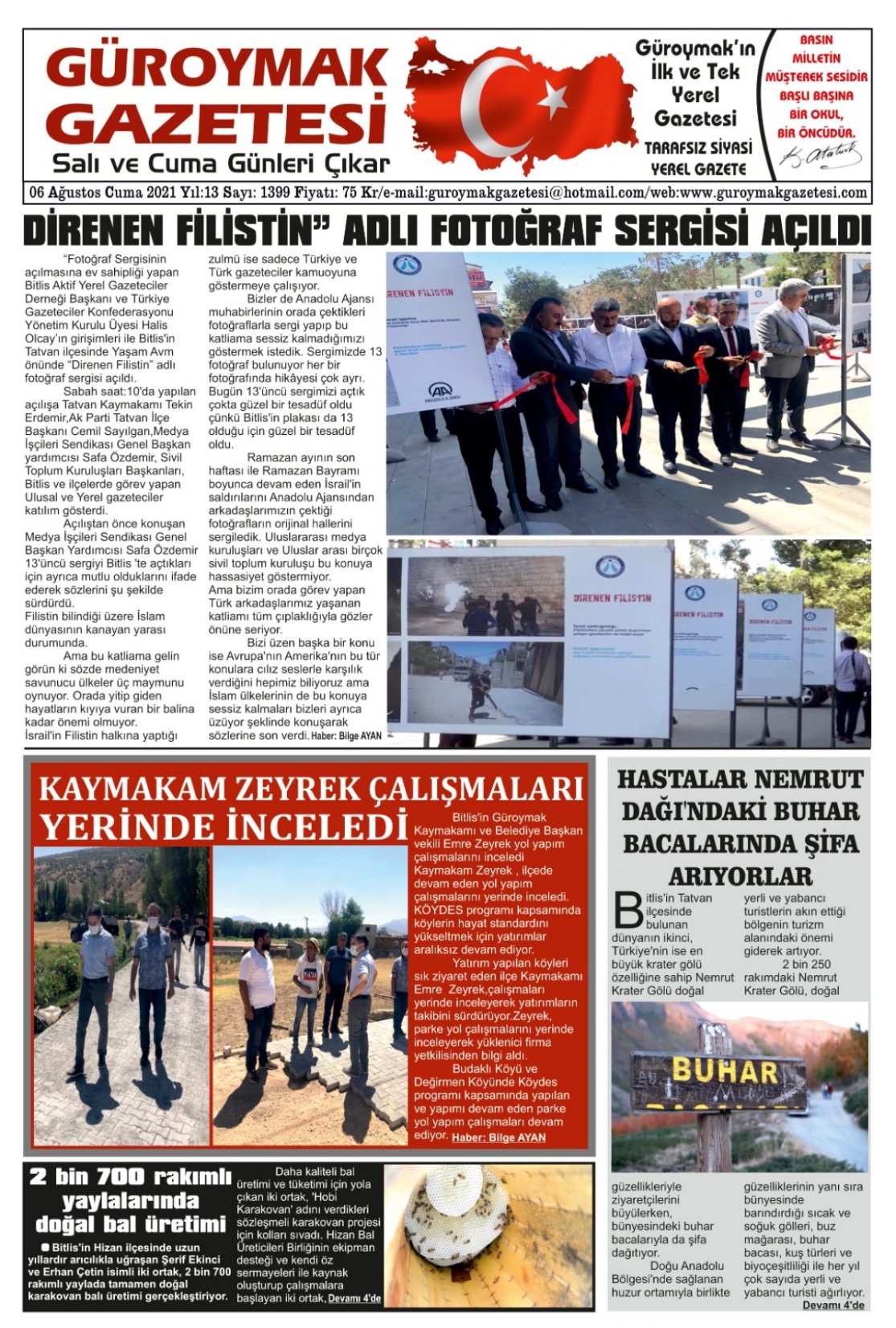 Güroymak Gazetesi 1.jpeg Sayılı Gazete Küpürü