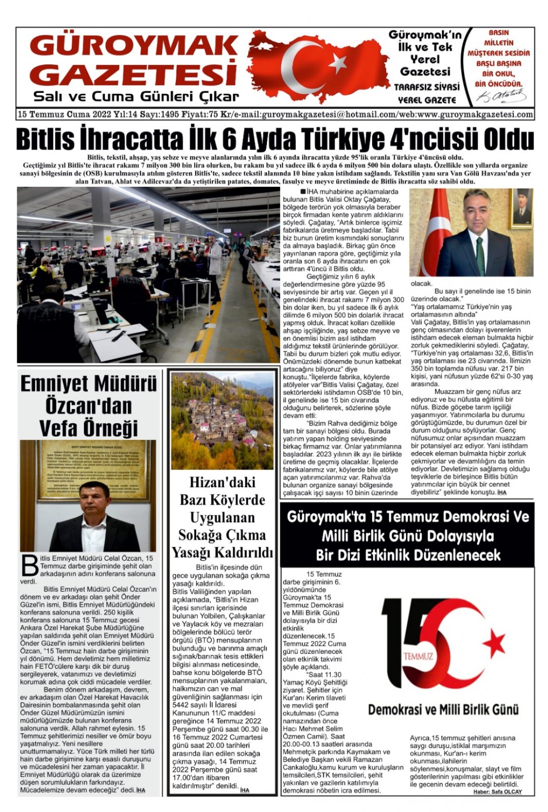 Güroymak Gazetesi WhatsApp Image 2022-07-15 at 03.24.44.jpeg Sayılı Gazete Küpürü