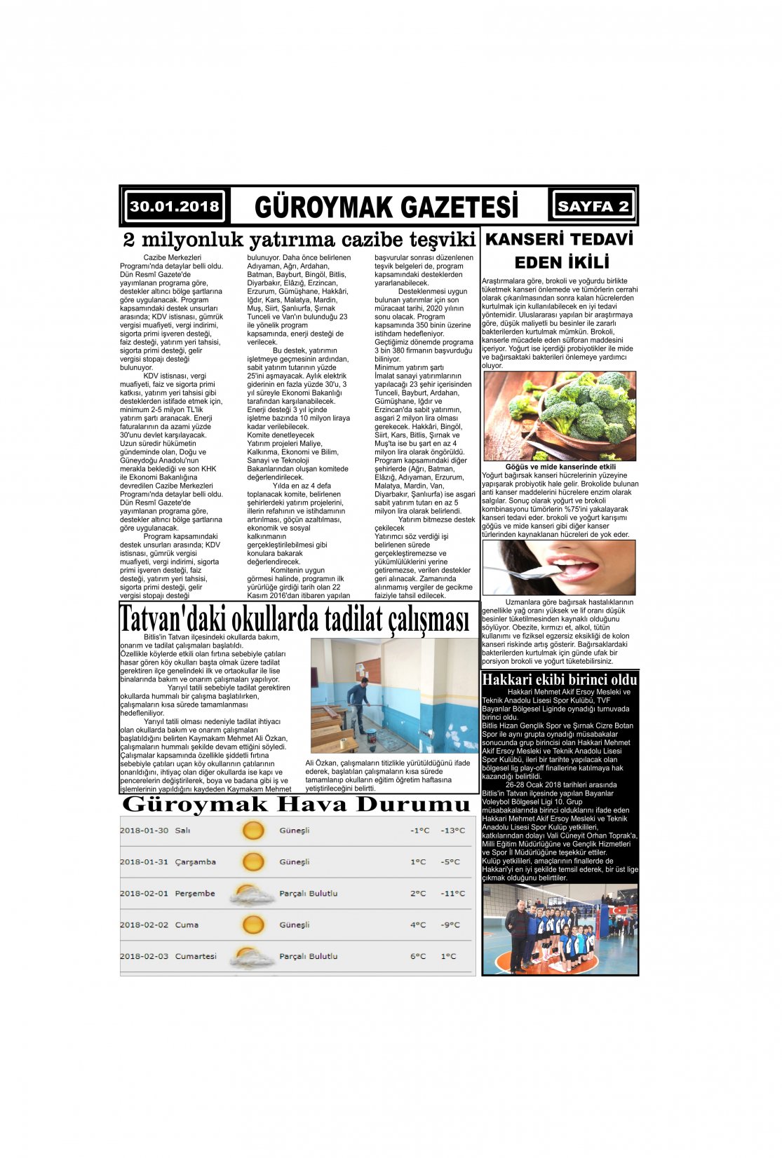 Güroymak Gazetesi 2-1.jpg Sayılı Gazete Küpürü