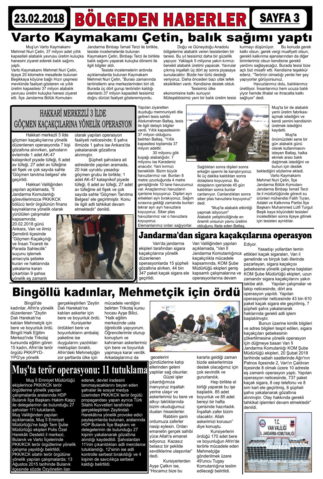 Güroymak Gazetesi 3.jpg Sayılı Gazete Küpürü