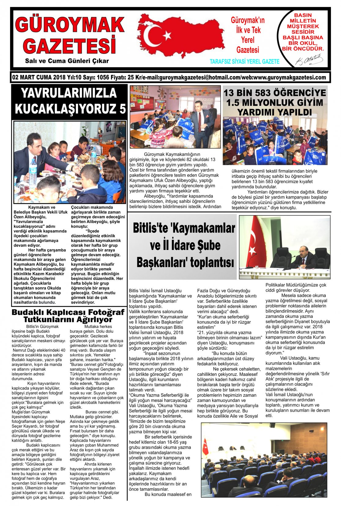 Güroymak Gazetesi 1-1.jpg Sayılı Gazete Küpürü