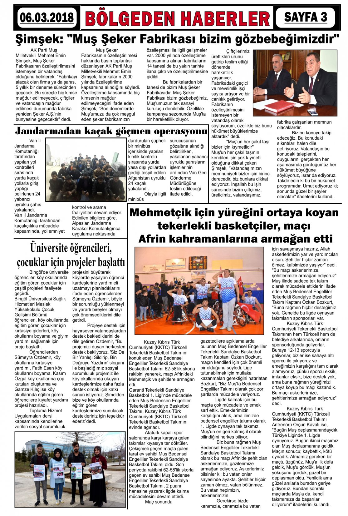 Güroymak Gazetesi 3.jpg Sayılı Gazete Küpürü