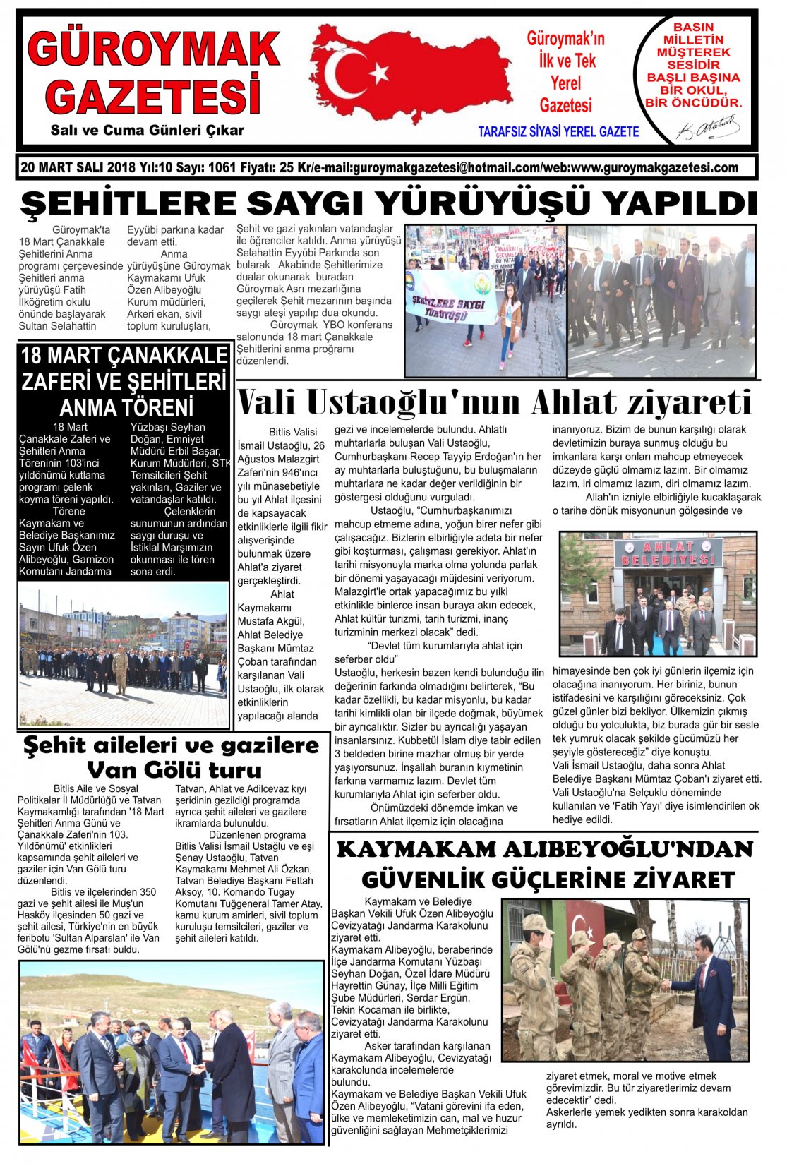 Güroymak Gazetesi 1-1.jpg Sayılı Gazete Küpürü