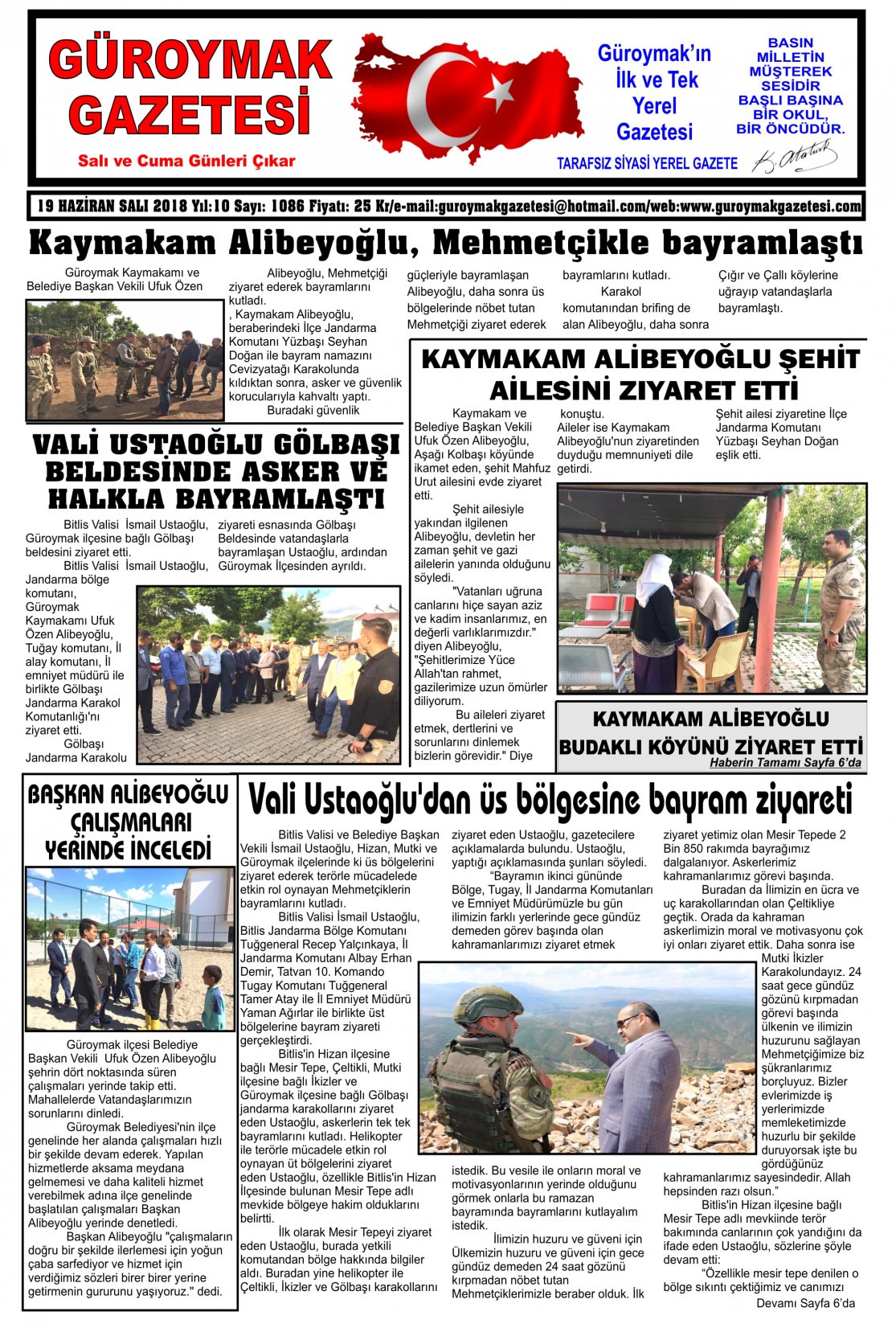 Güroymak Gazetesi 1-01.jpg Sayılı Gazete Küpürü
