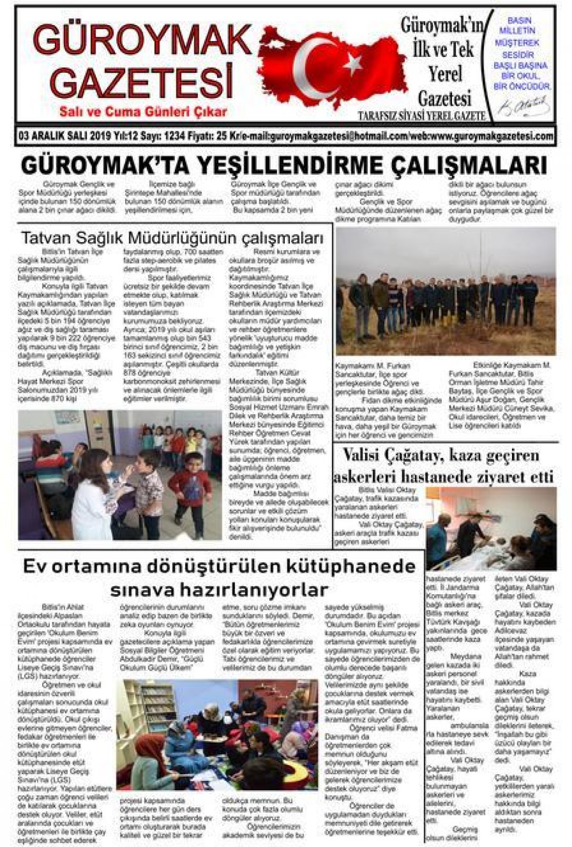 Güroymak Gazetesi 1sayfa.jpg Sayılı Gazete Küpürü