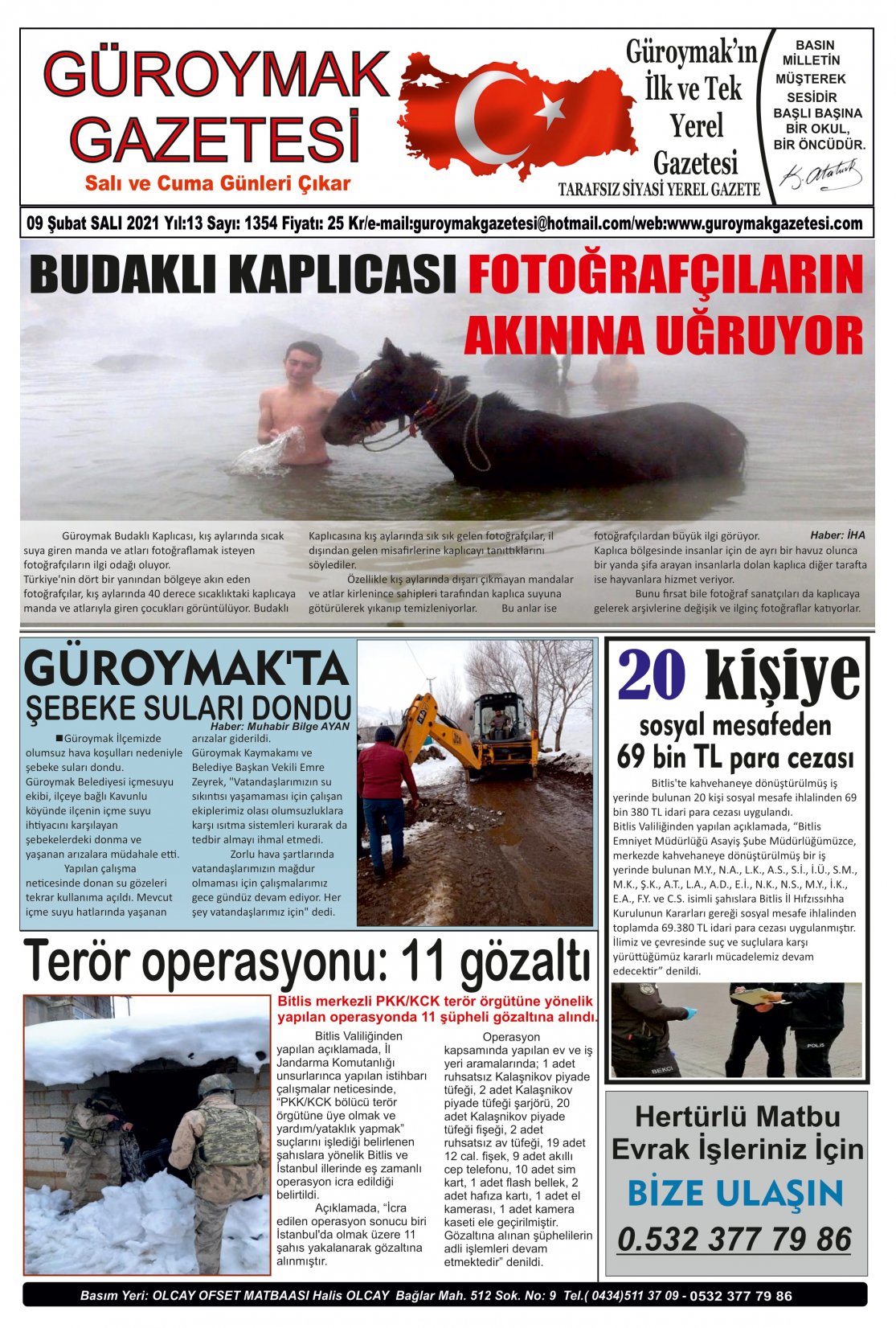 Güroymak Gazetesi 1-1.jpg Sayılı Gazete Küpürü