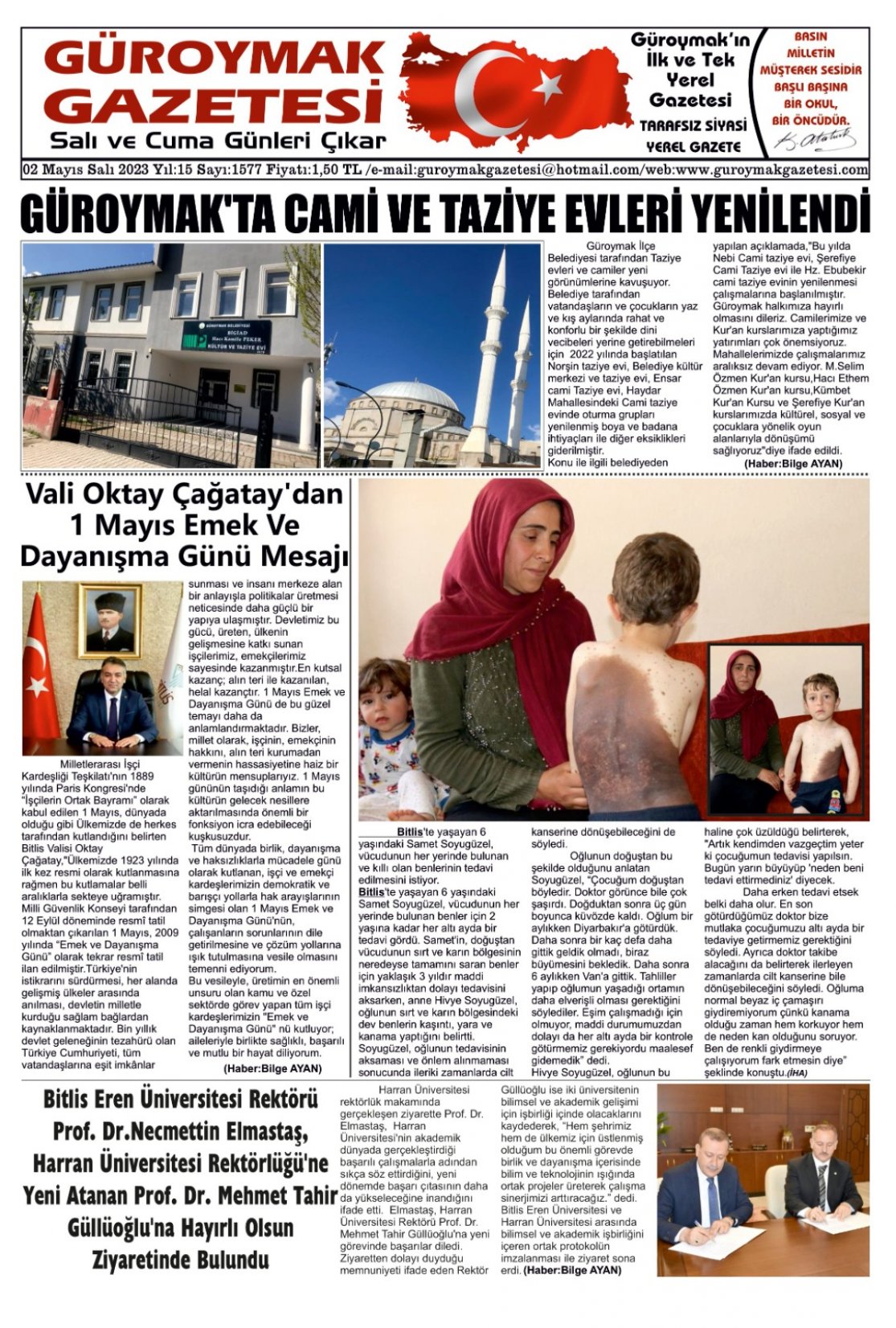 Güroymak Gazetesi IMG-20230502-WA0008.jpg Sayılı Gazete Küpürü