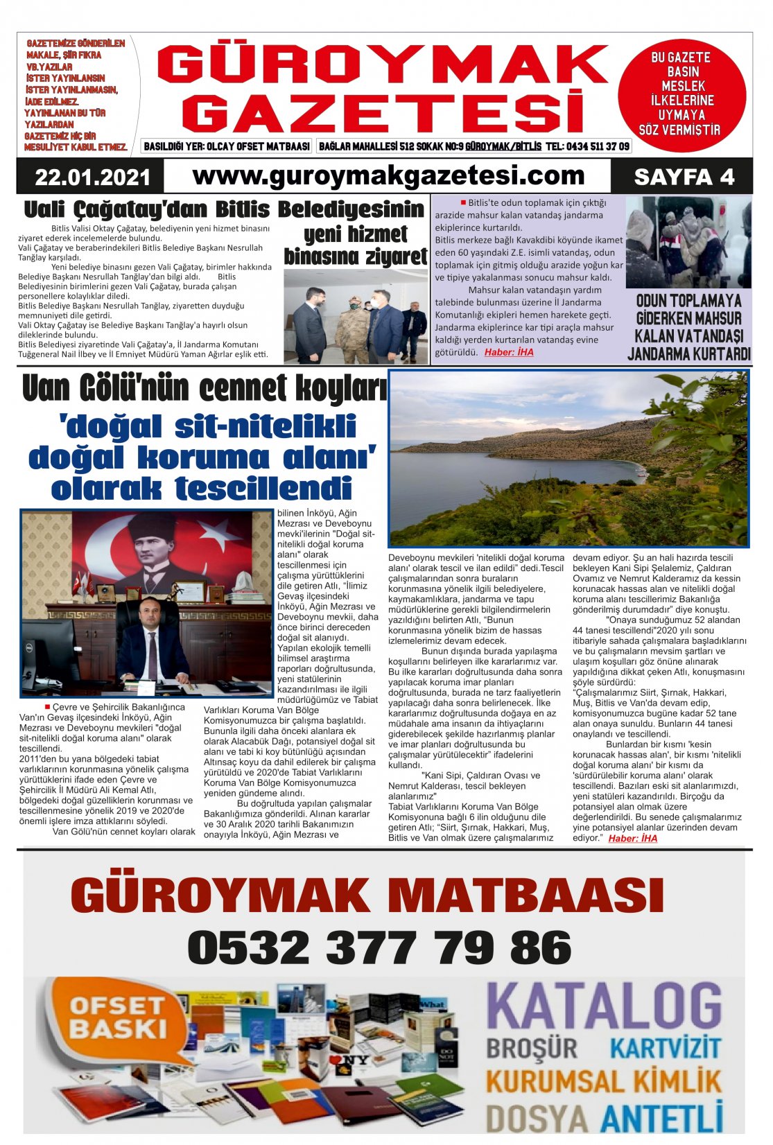 Güroymak Gazetesi  Sayılı Gazete Küpürü