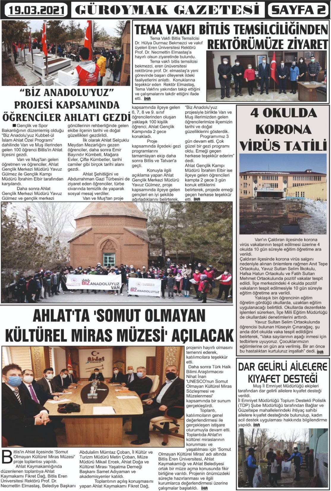 Güroymak Gazetesi  Sayılı Gazete Küpürü