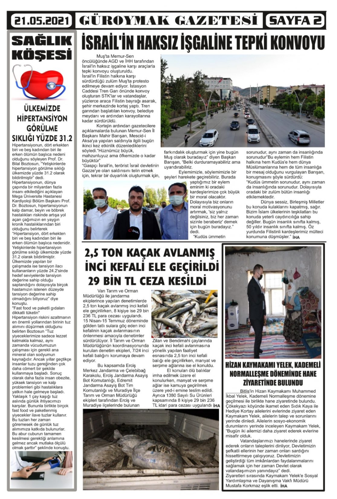 Güroymak Gazetesi  Sayılı Gazete Küpürü