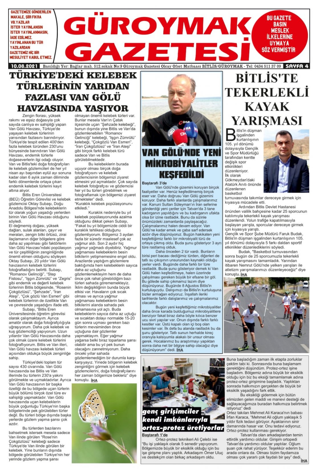 Güroymak Gazetesi  Sayılı Gazete Küpürü