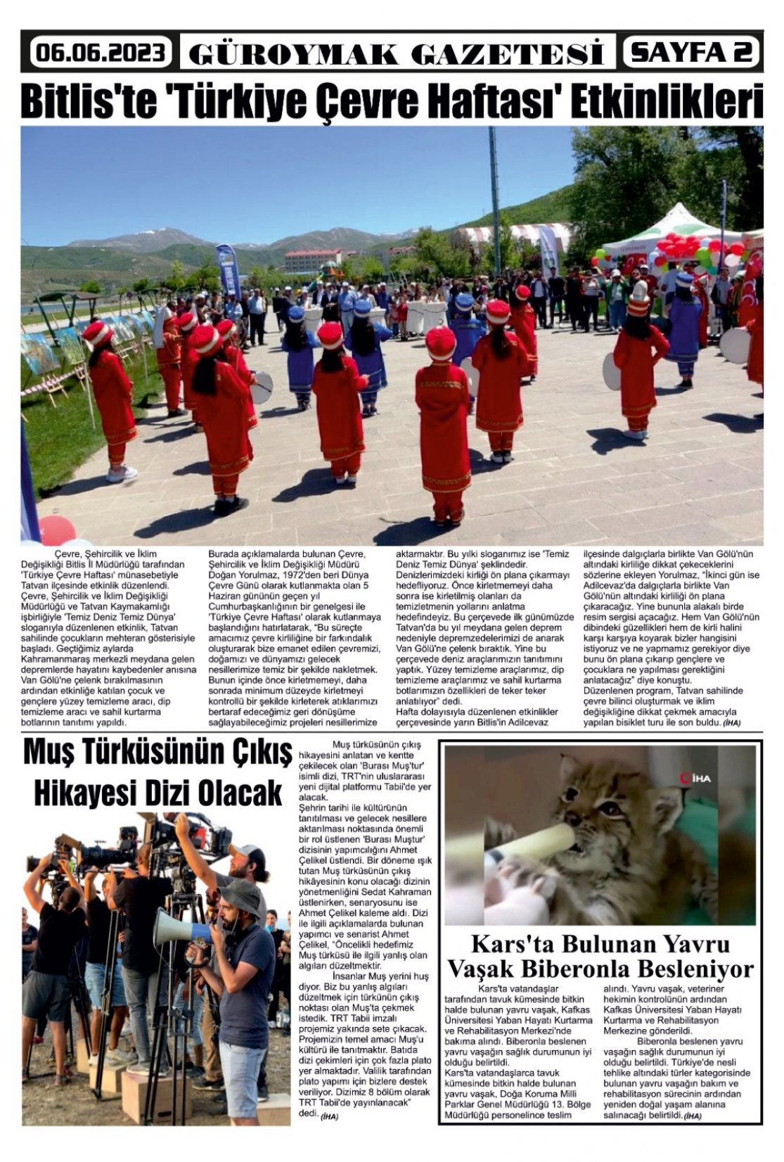 Güroymak Gazetesi  Sayılı Gazete Küpürü