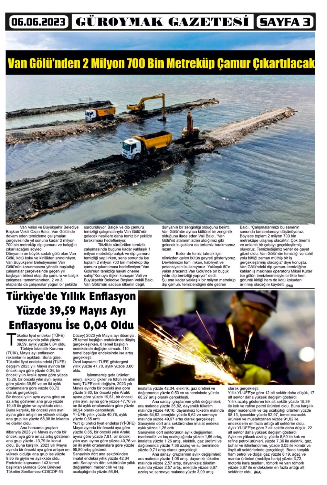 Güroymak Gazetesi  Sayılı Gazete Küpürü