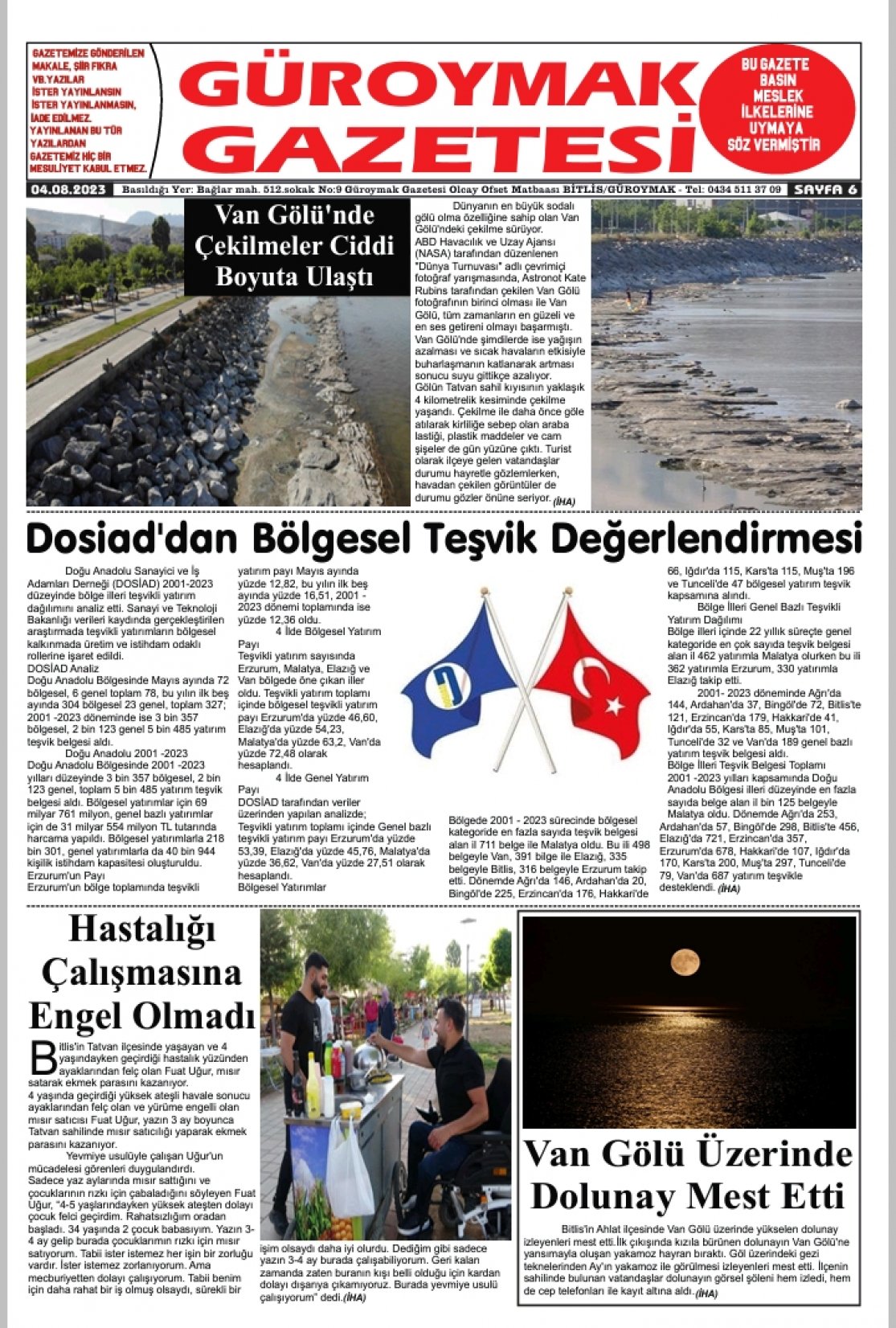 Güroymak Gazetesi  Sayılı Gazete Küpürü