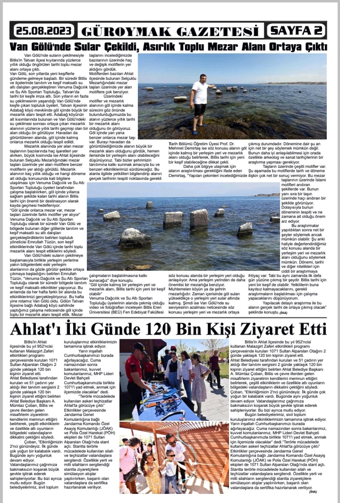 Güroymak Gazetesi  Sayılı Gazete Küpürü