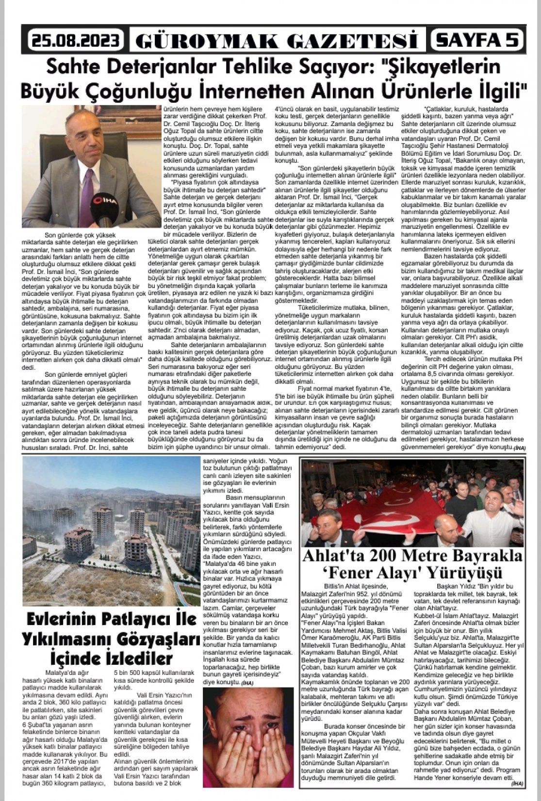 Güroymak Gazetesi  Sayılı Gazete Küpürü