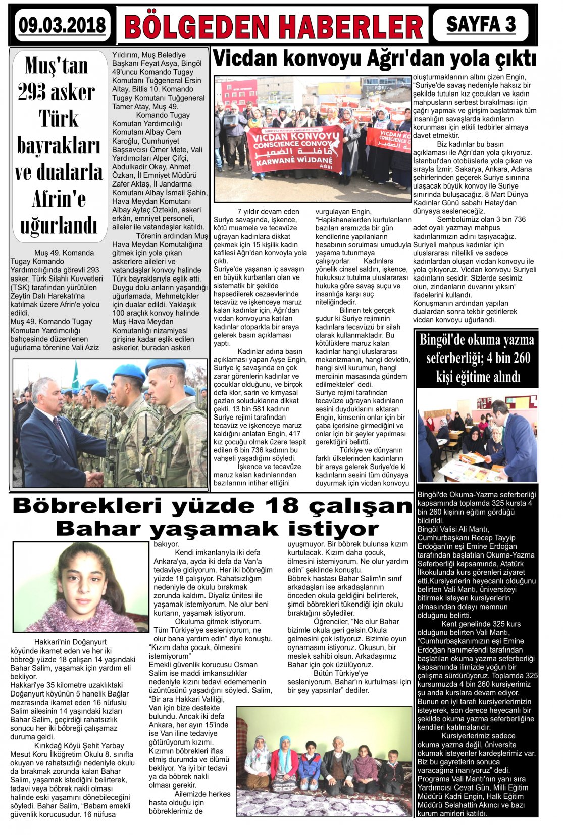 Güroymak Gazetesi  Sayılı Gazete Küpürü