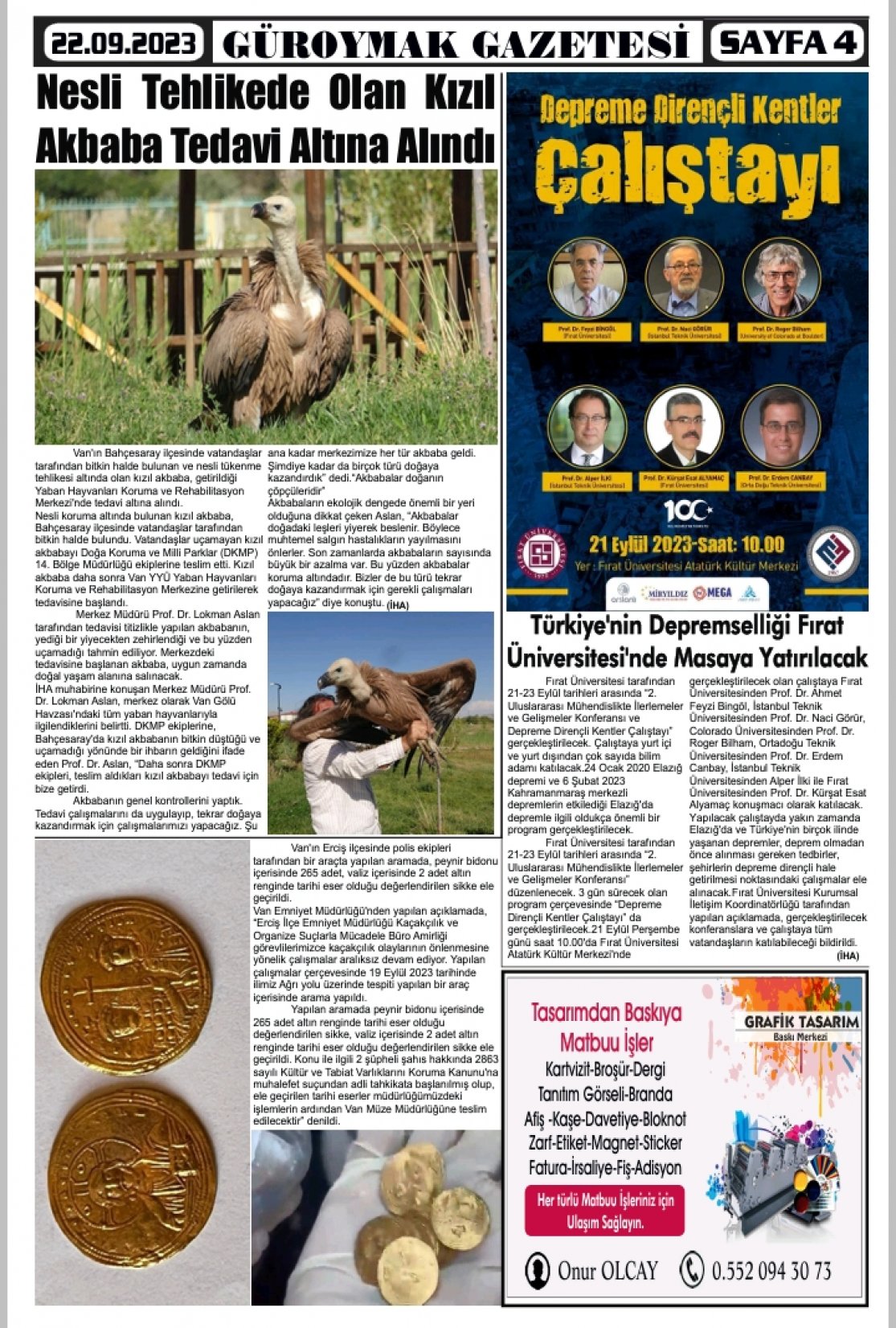 Güroymak Gazetesi  Sayılı Gazete Küpürü