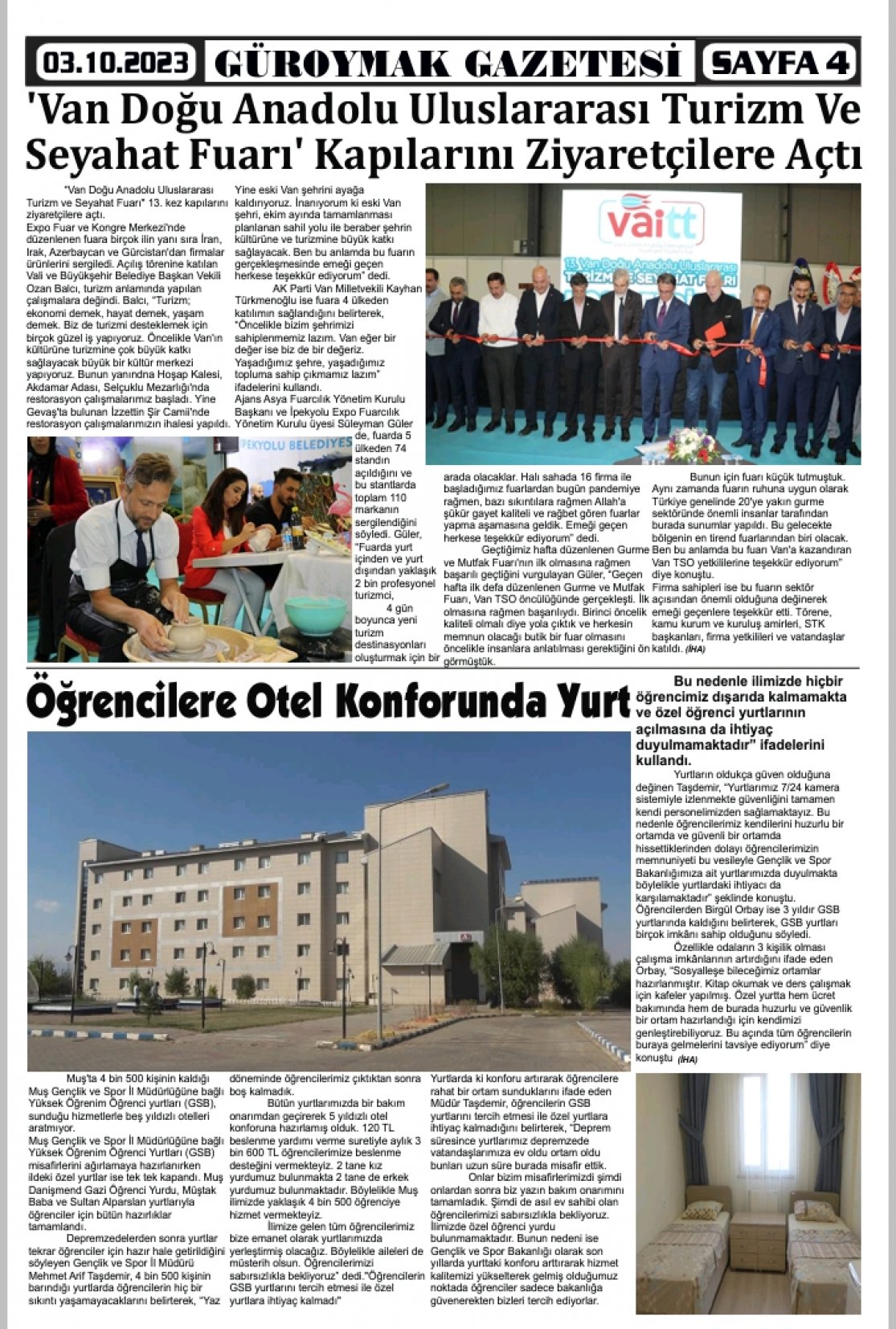 Güroymak Gazetesi  Sayılı Gazete Küpürü