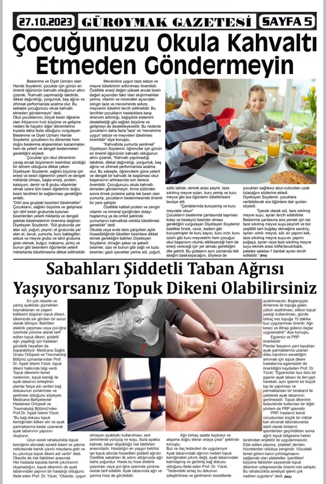 Güroymak Gazetesi  Sayılı Gazete Küpürü