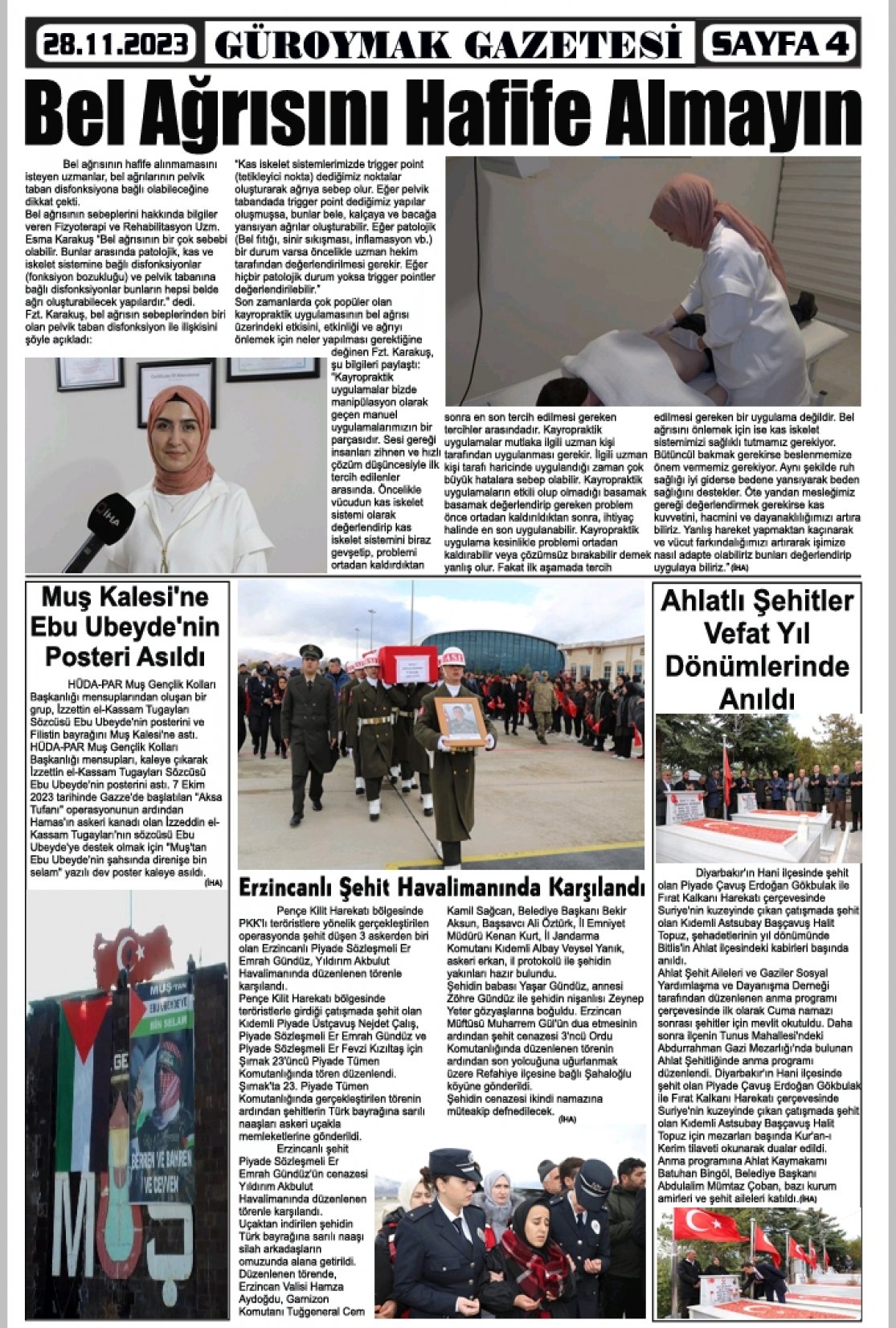 Güroymak Gazetesi  Sayılı Gazete Küpürü