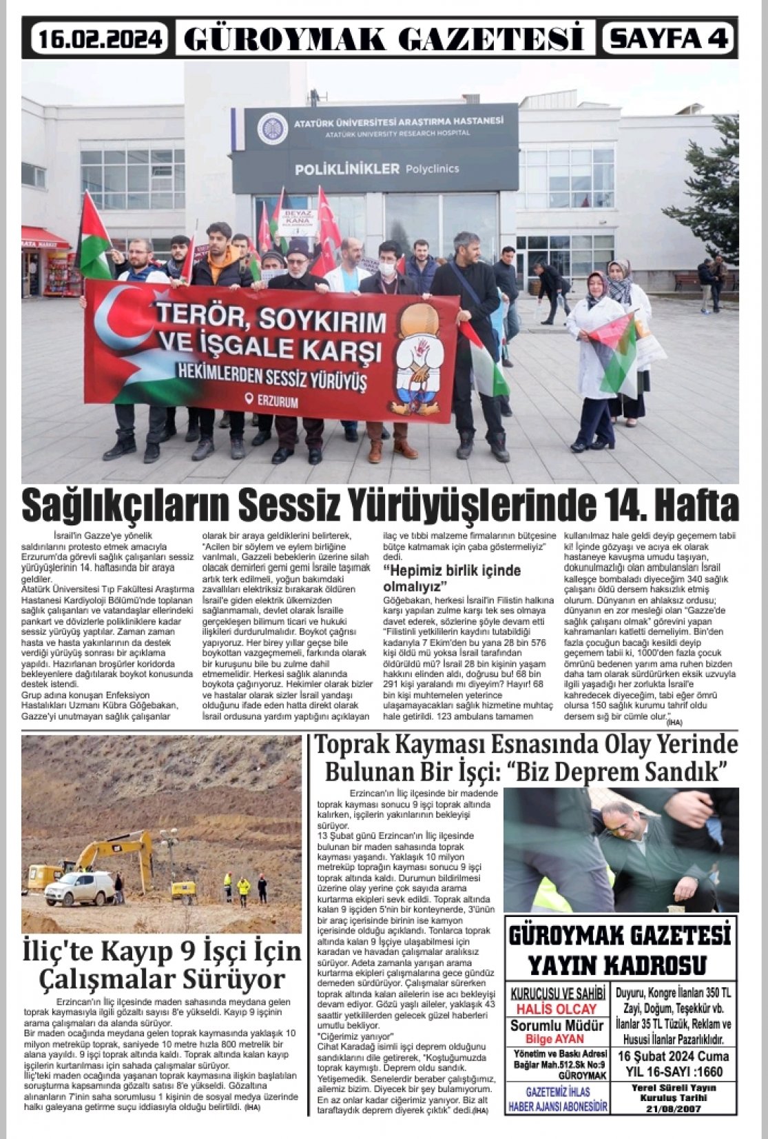 Güroymak Gazetesi  Sayılı Gazete Küpürü