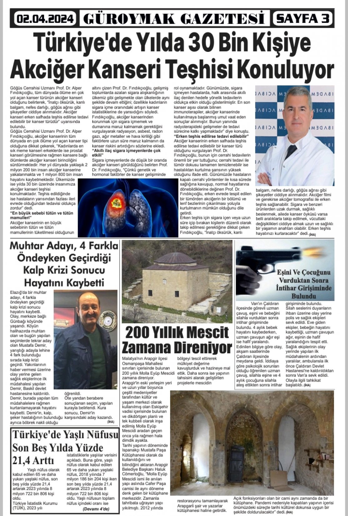 Güroymak Gazetesi  Sayılı Gazete Küpürü