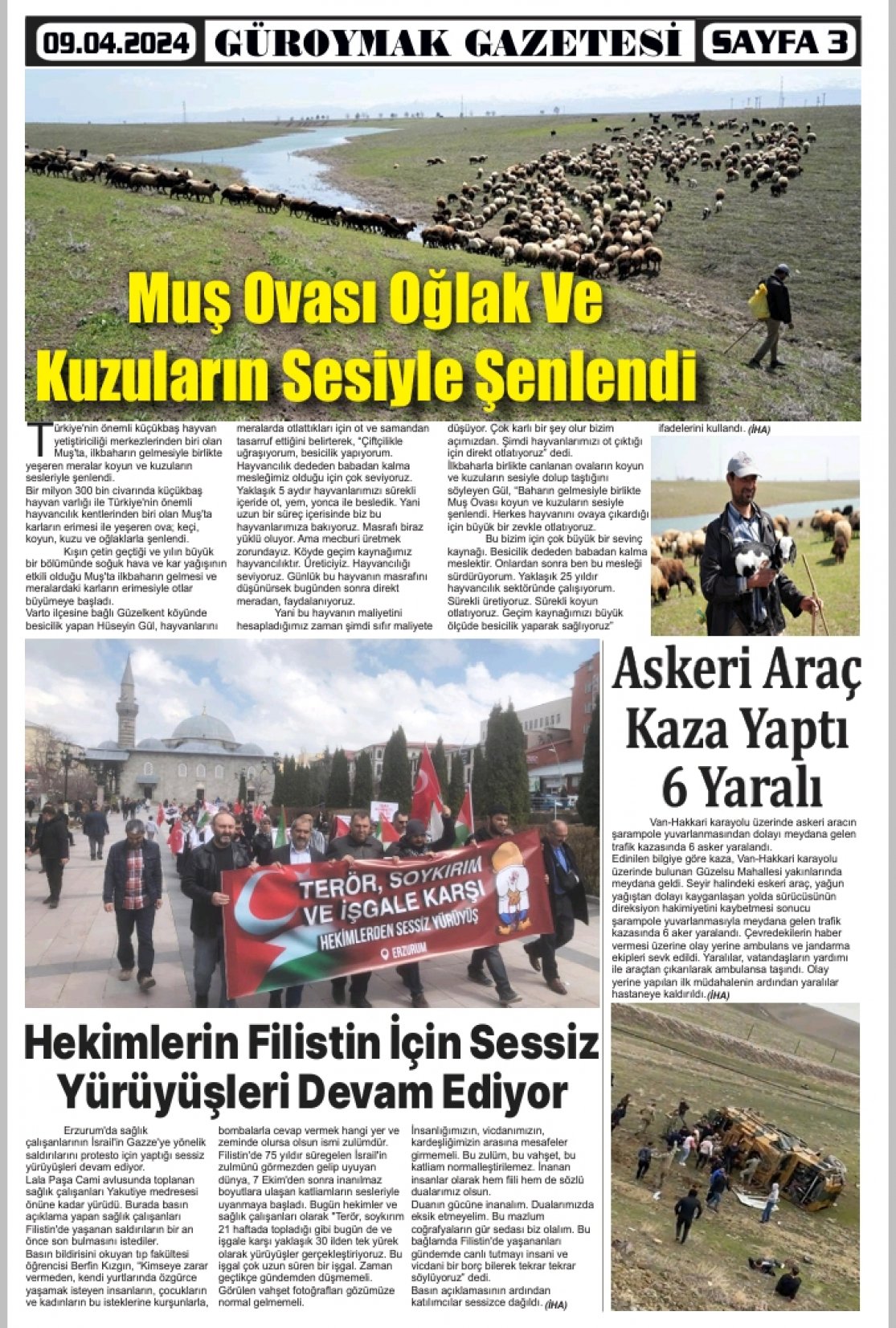 Güroymak Gazetesi  Sayılı Gazete Küpürü