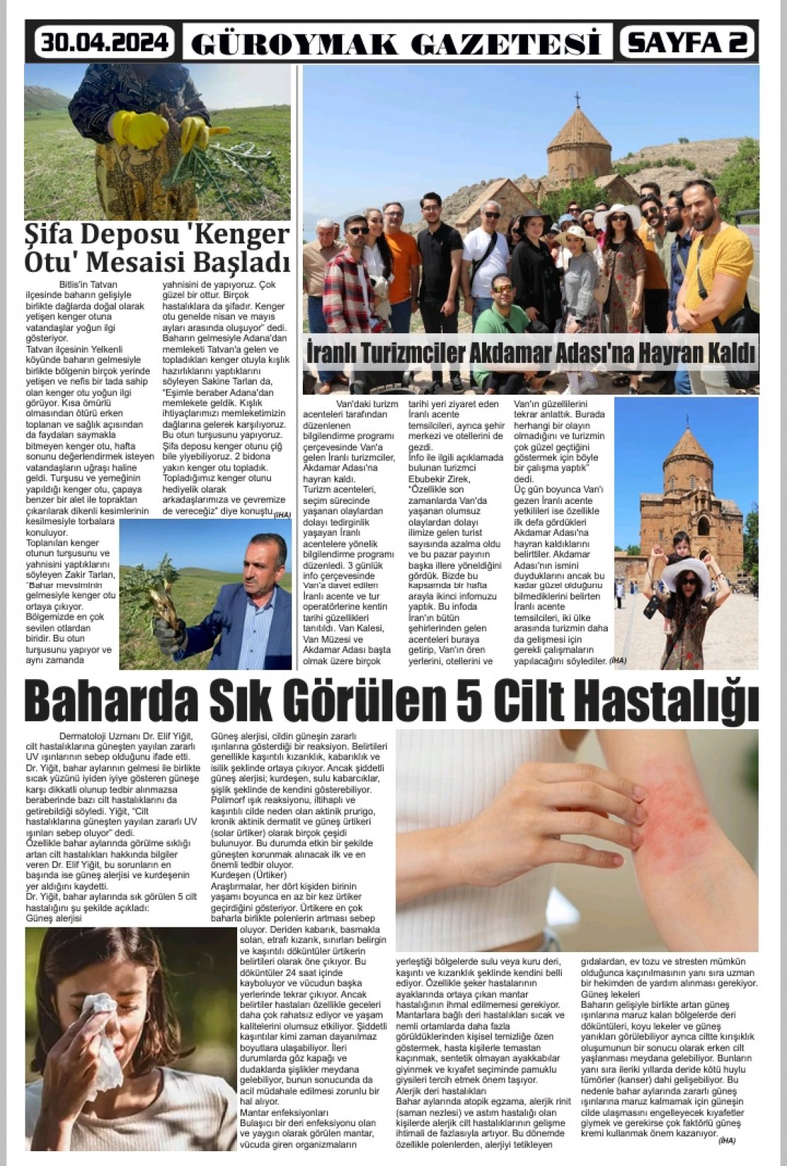 Güroymak Gazetesi  Sayılı Gazete Küpürü