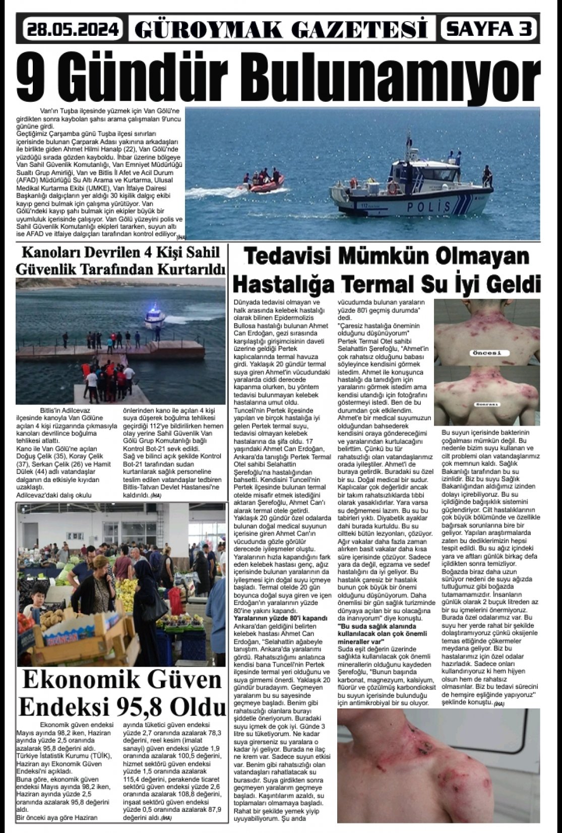 Güroymak Gazetesi  Sayılı Gazete Küpürü