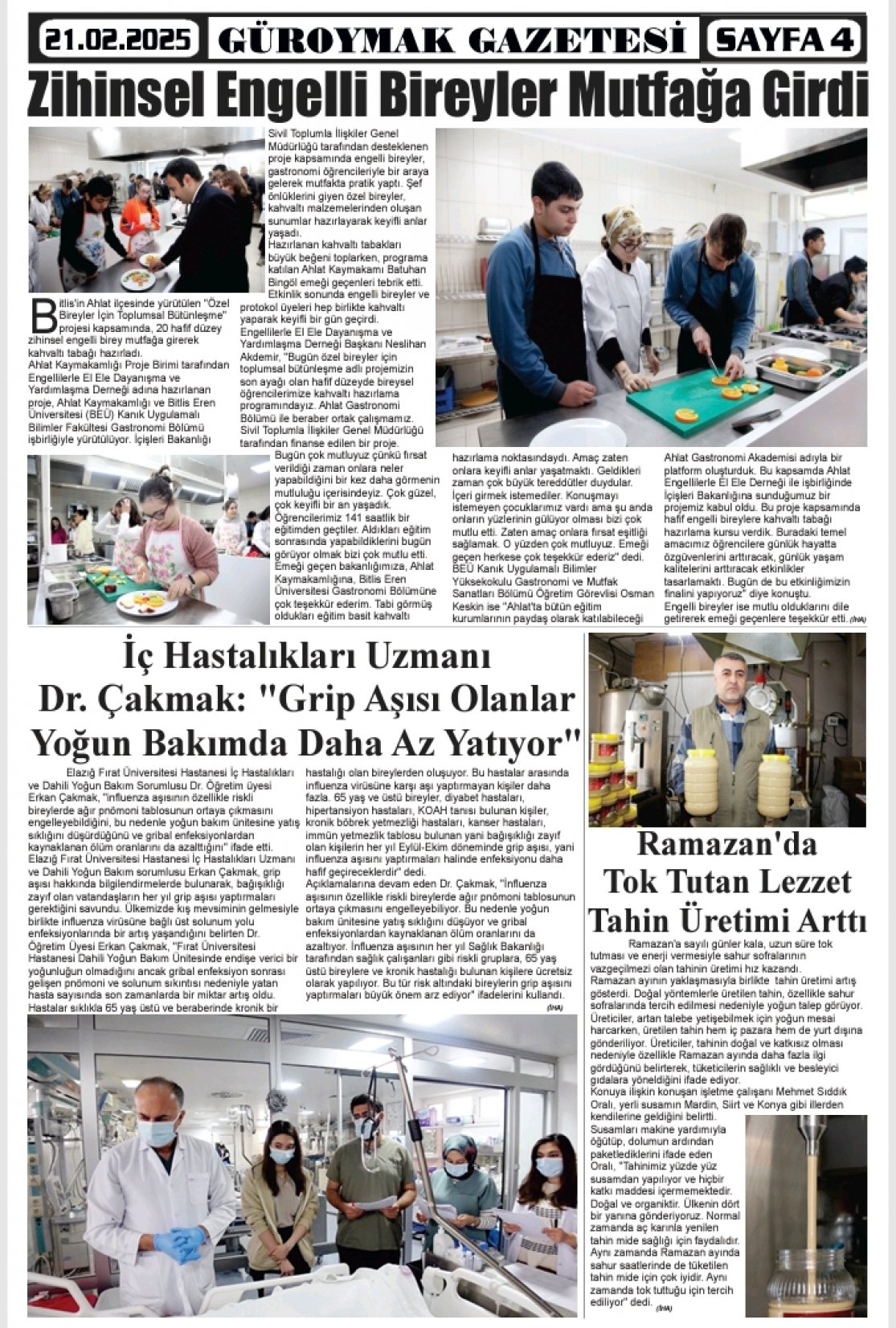 Güroymak Gazetesi  Sayılı Gazete Küpürü