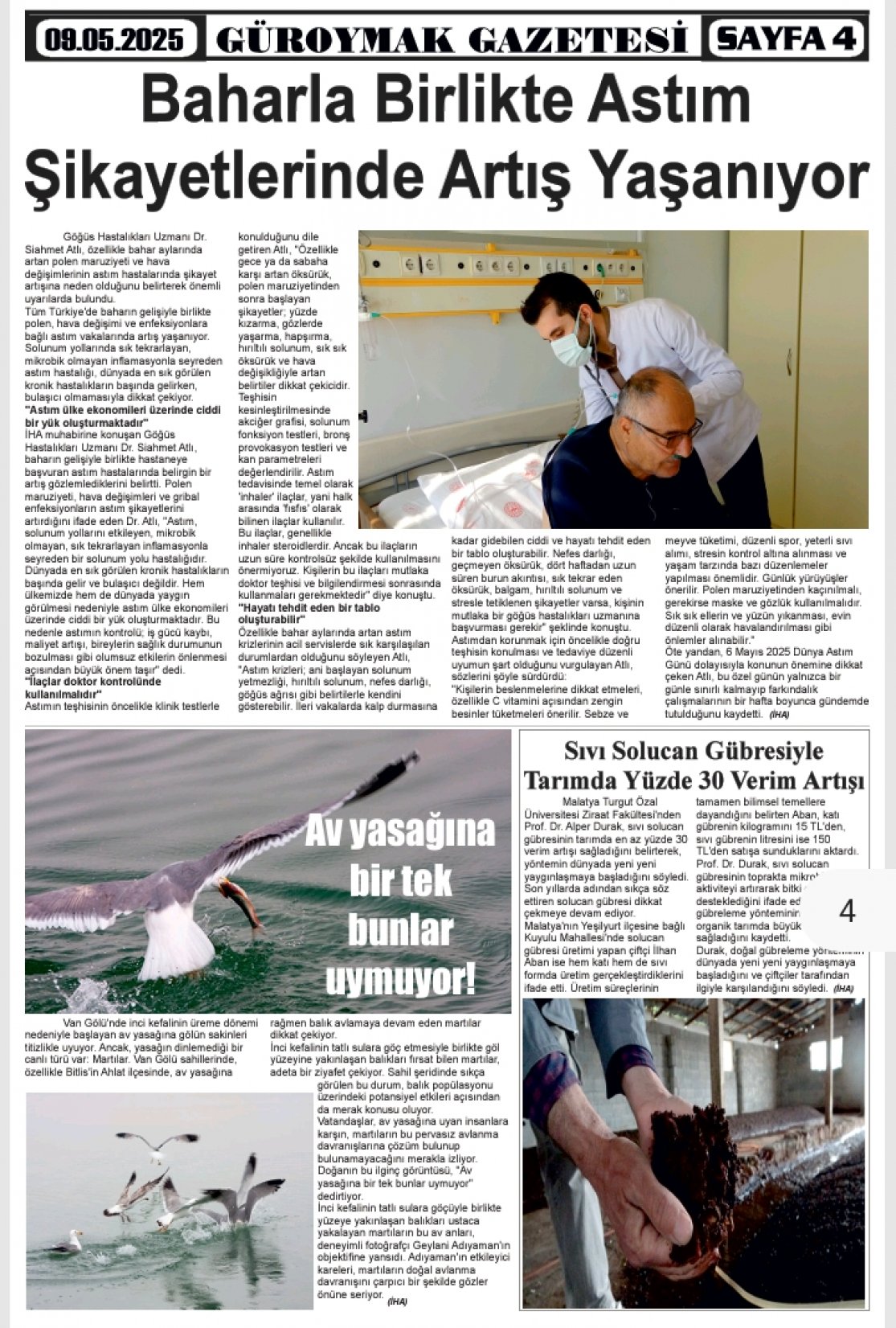 Güroymak Gazetesi  Sayılı Gazete Küpürü