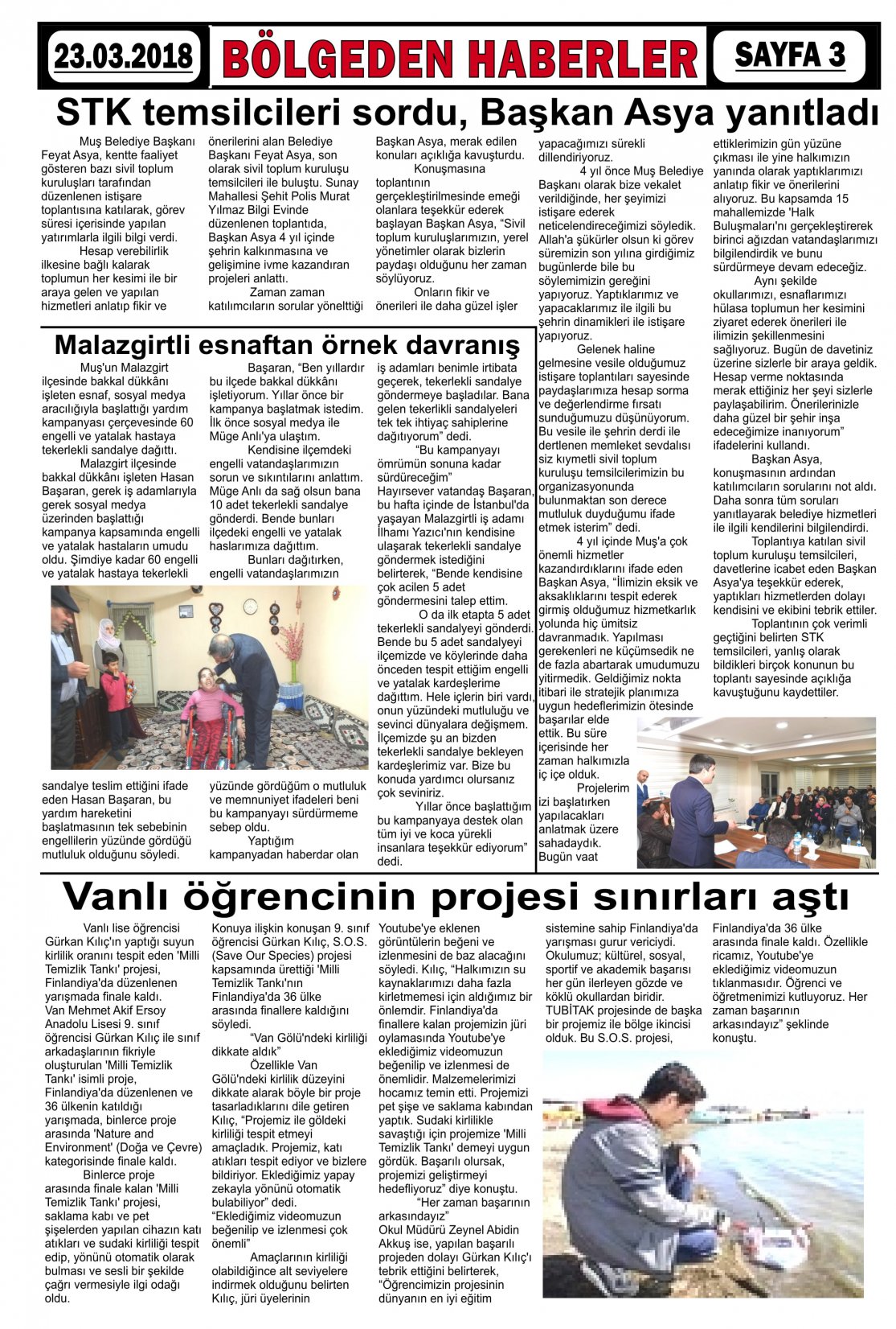 Güroymak Gazetesi  Sayılı Gazete Küpürü