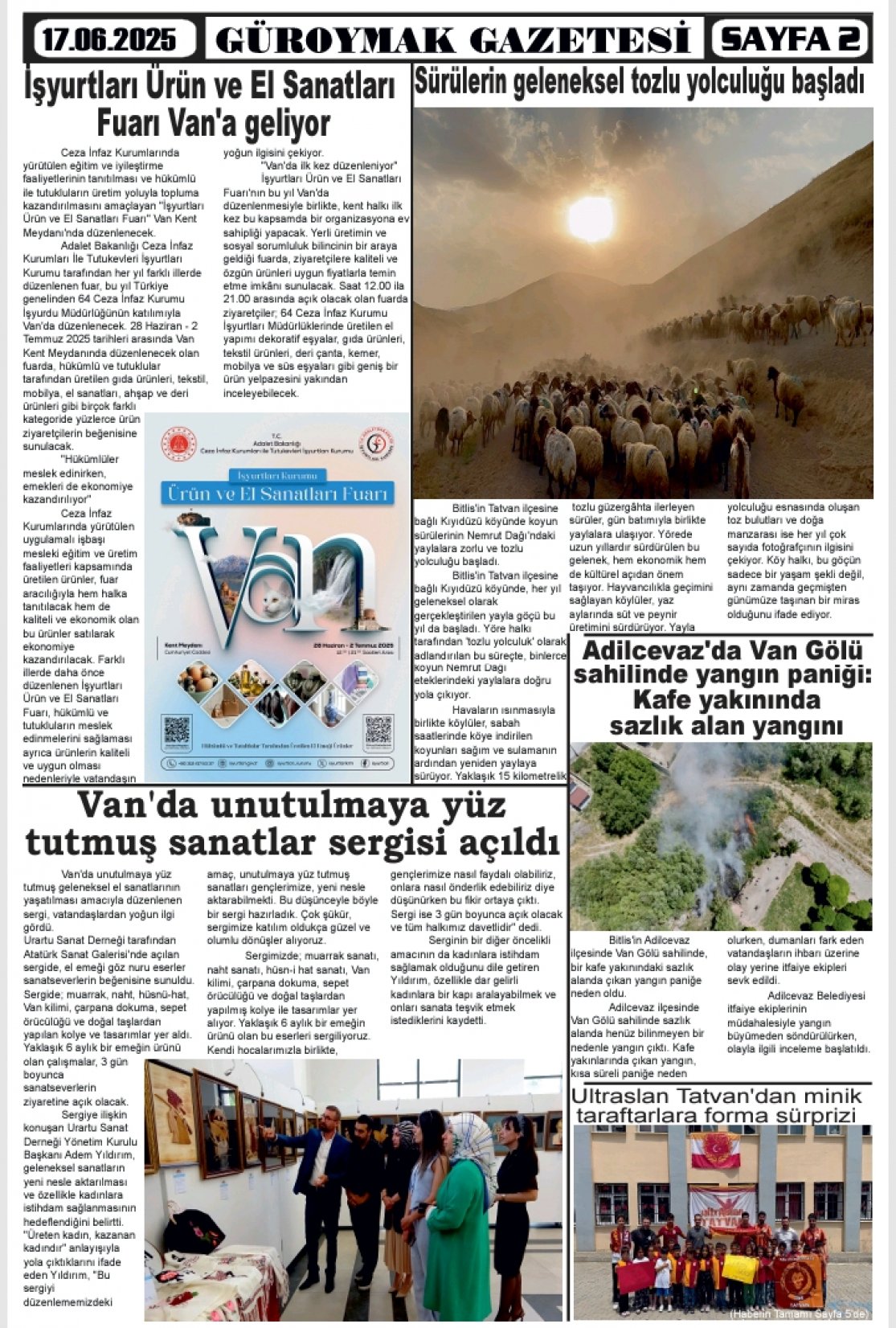 Güroymak Gazetesi  Sayılı Gazete Küpürü
