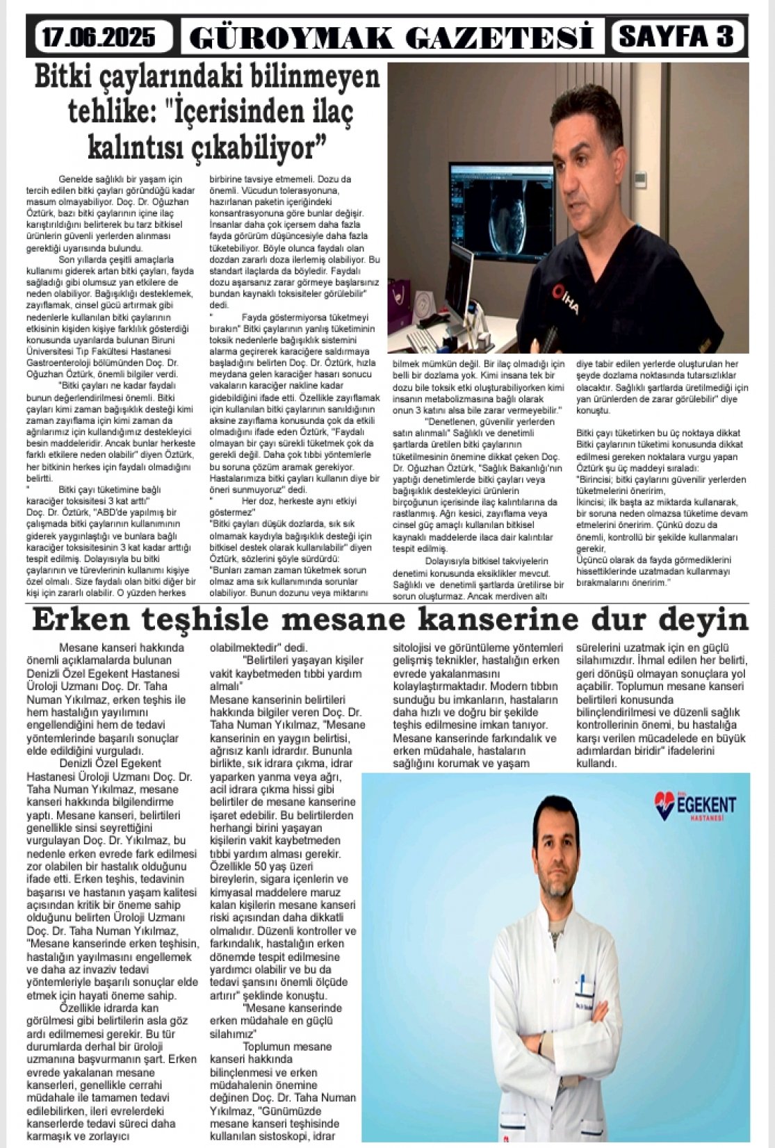 Güroymak Gazetesi  Sayılı Gazete Küpürü
