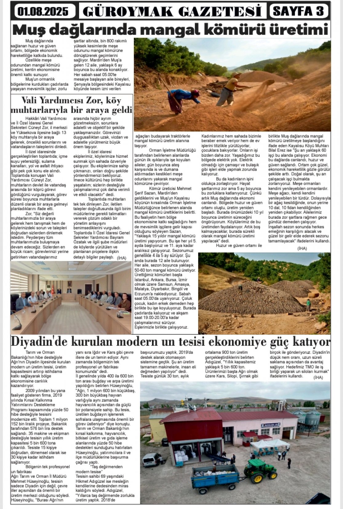 Güroymak Gazetesi  Sayılı Gazete Küpürü