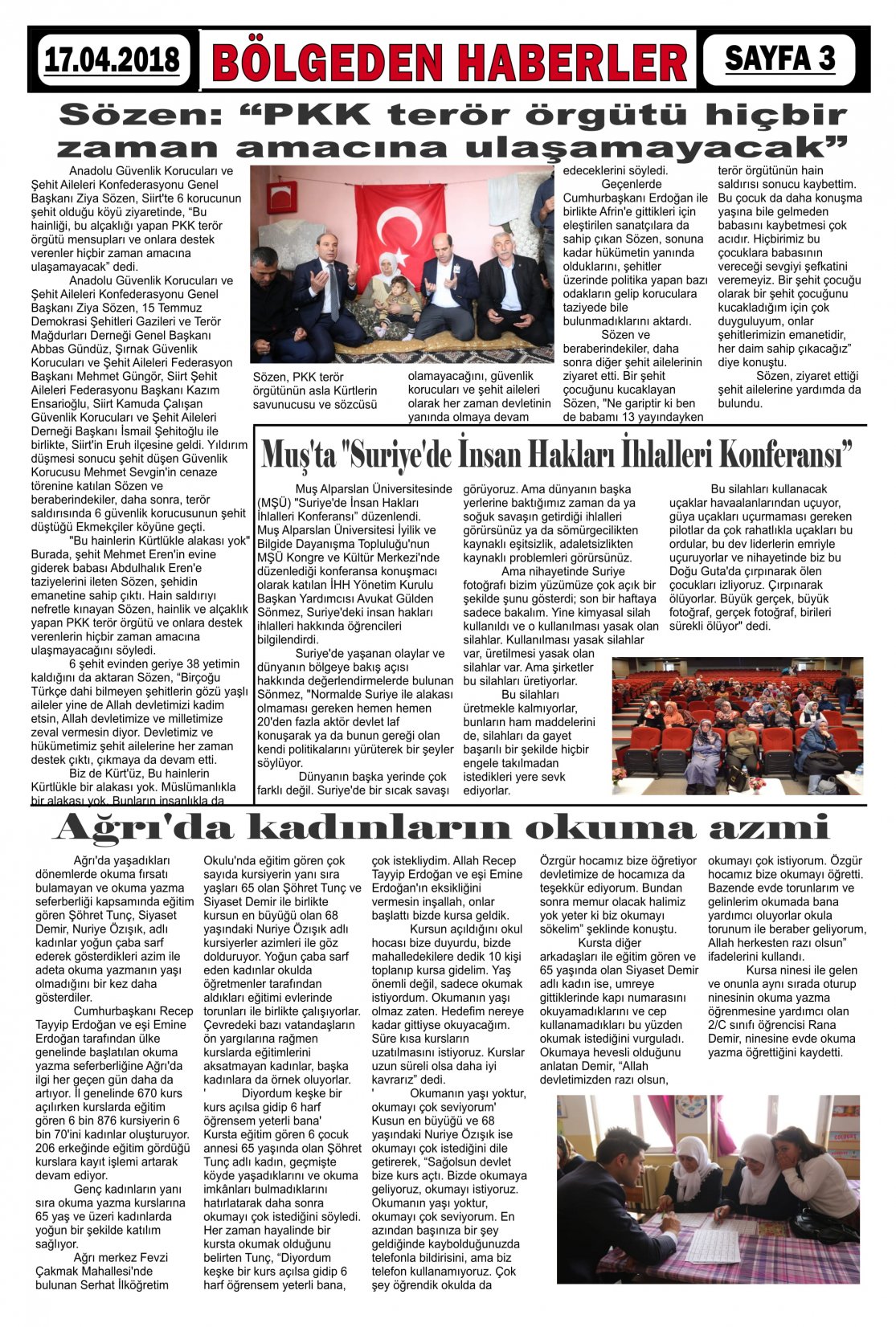 Güroymak Gazetesi  Sayılı Gazete Küpürü