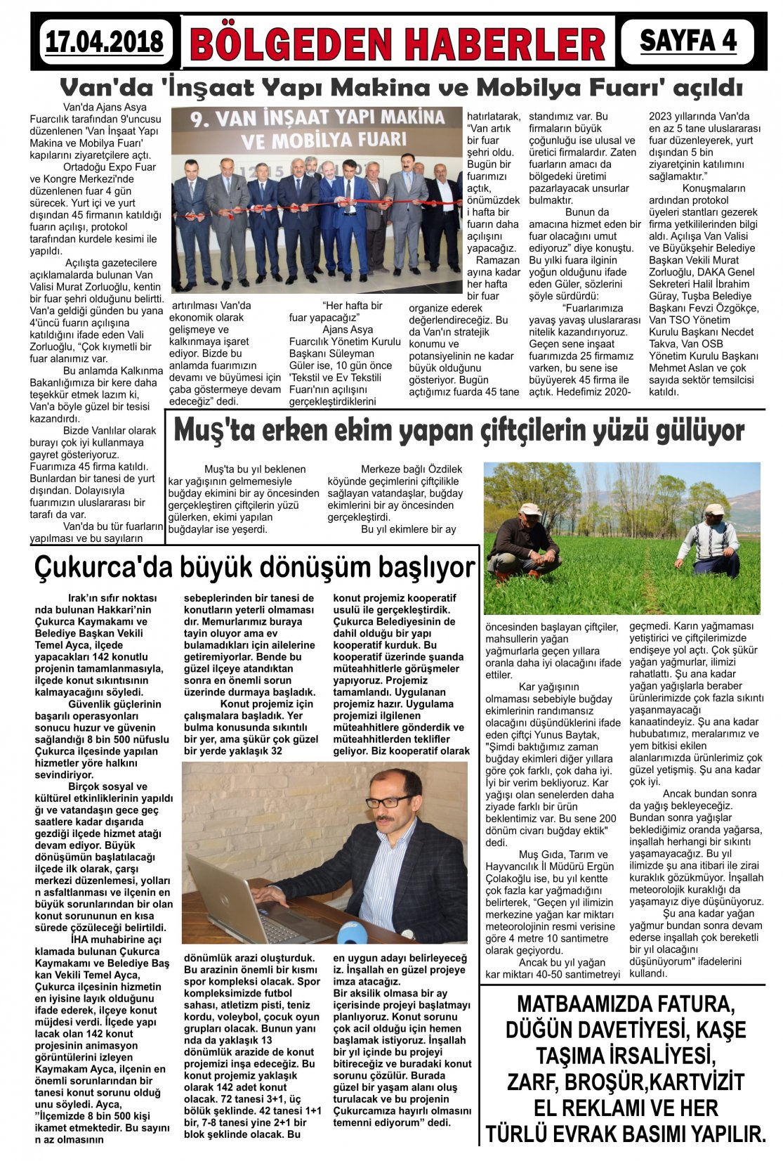 Güroymak Gazetesi  Sayılı Gazete Küpürü