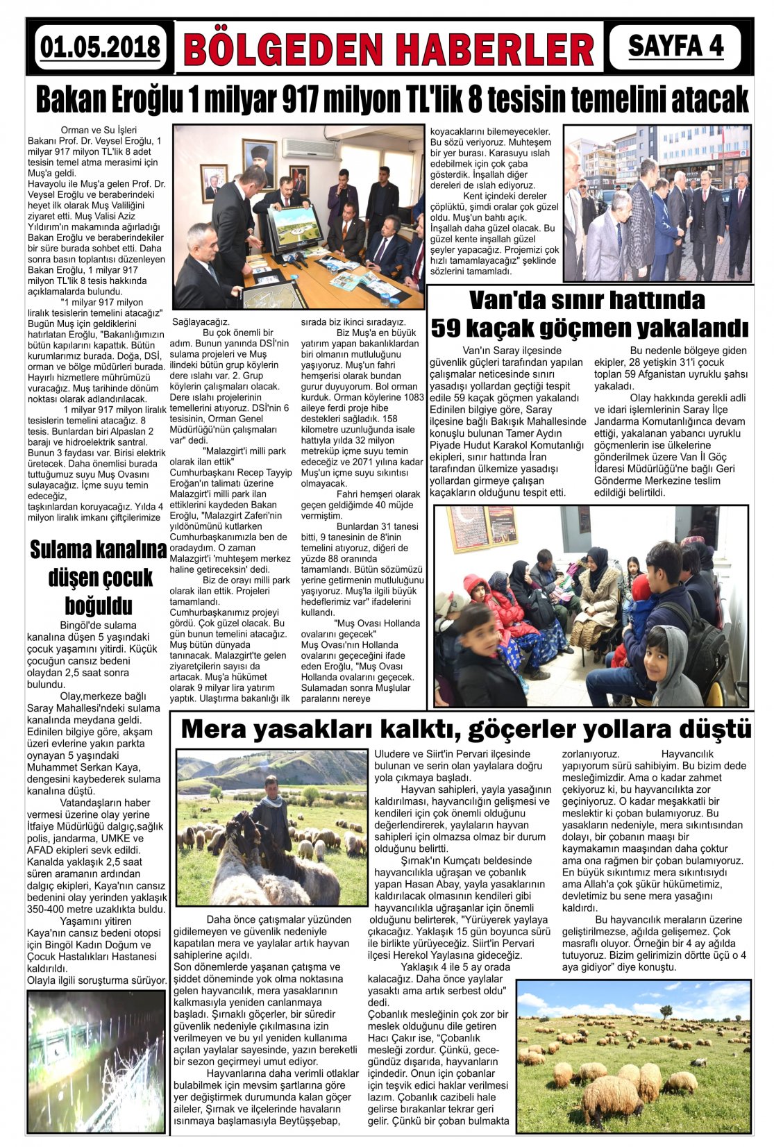 Güroymak Gazetesi  Sayılı Gazete Küpürü