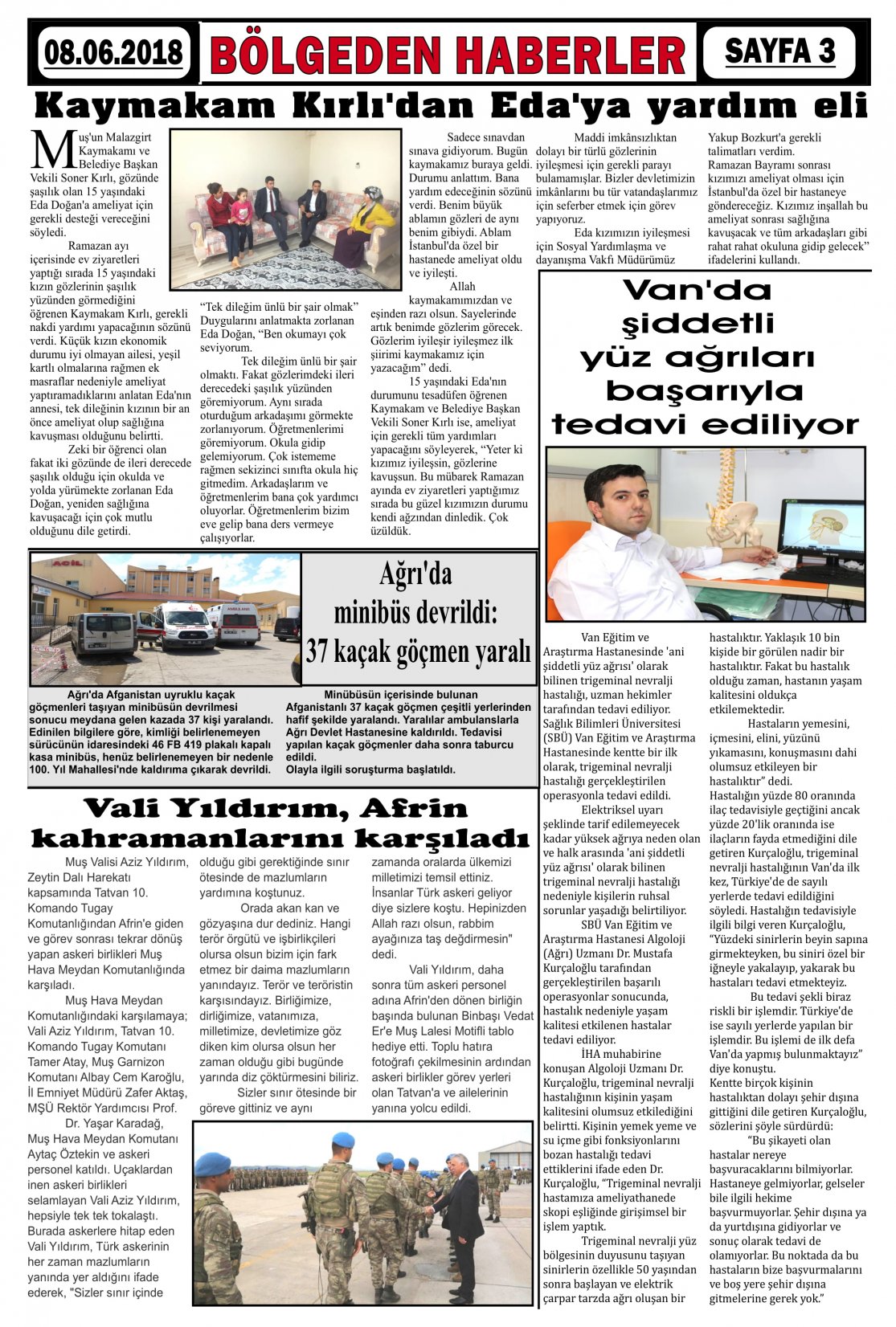 Güroymak Gazetesi  Sayılı Gazete Küpürü