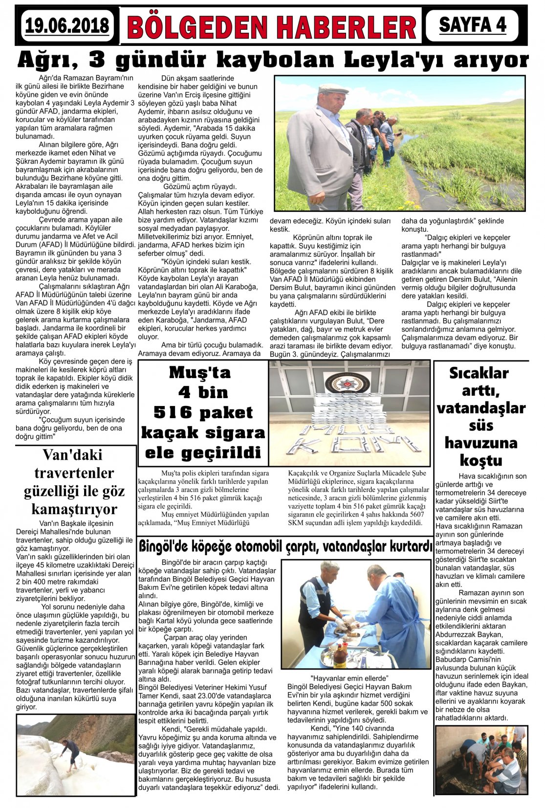 Güroymak Gazetesi  Sayılı Gazete Küpürü