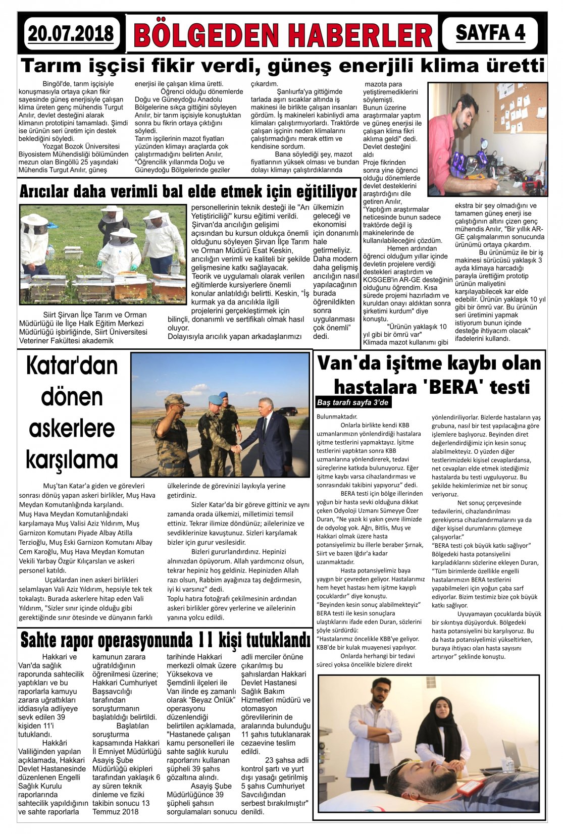 Güroymak Gazetesi  Sayılı Gazete Küpürü