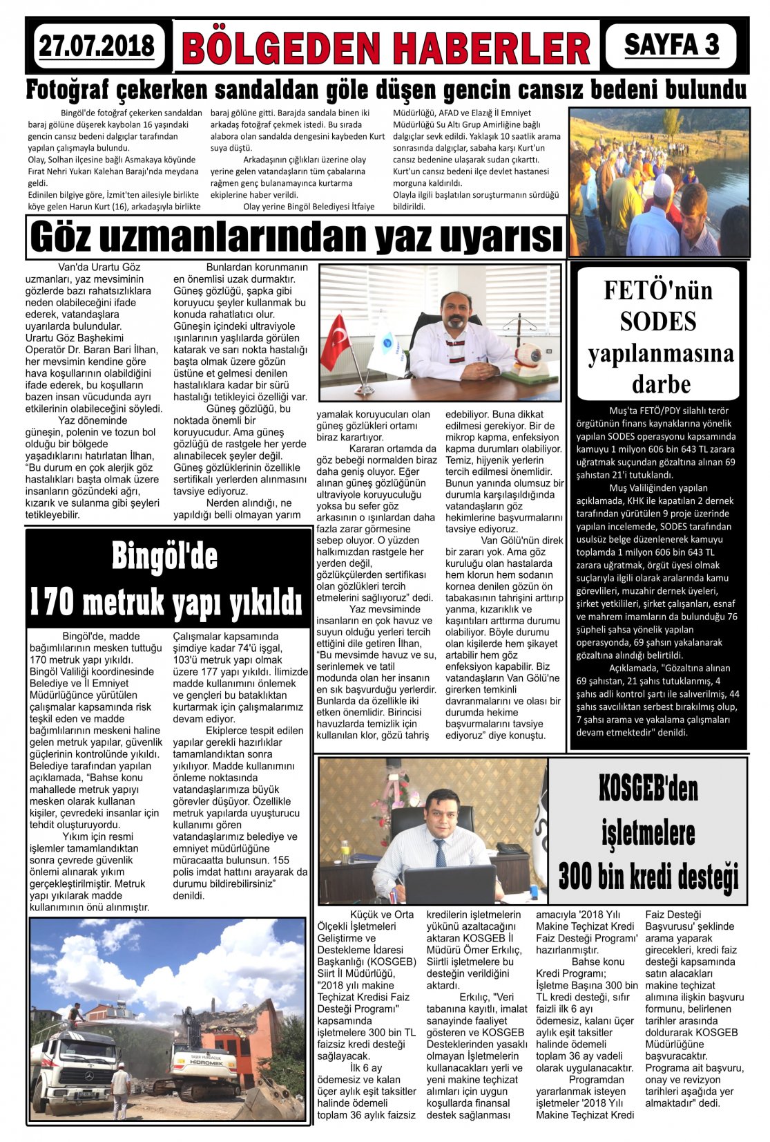 Güroymak Gazetesi  Sayılı Gazete Küpürü